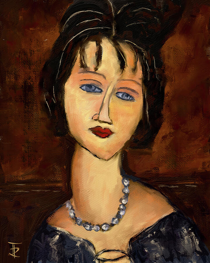 Practicing Modigliani's Jeanne Painting by Theresa Ruby - Fine Art America