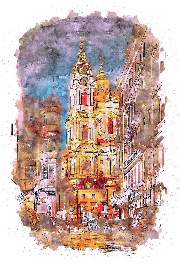 Prague, Czech Republic - 14 Painting by AM FineArtPrints