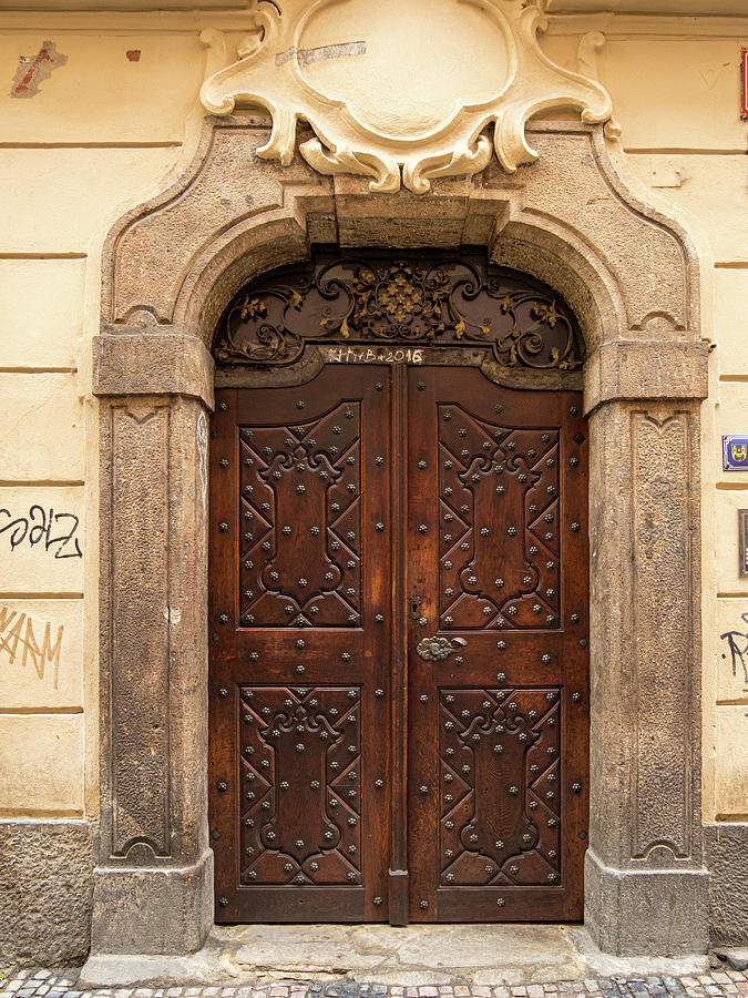Prague Door 17 Photograph by Jean Noren