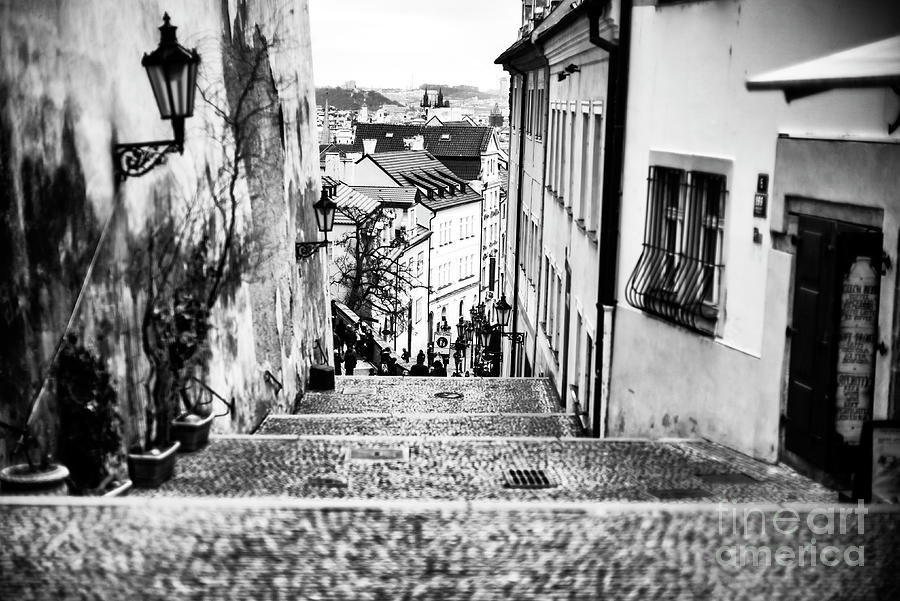 Prague Down the Steps in the Castle District Photograph by John Rizzuto