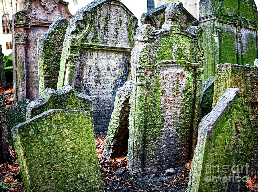 Prague Headstones at the Old Jewish Cemetery Photograph by John Rizzuto ...