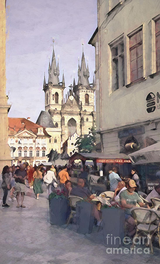 Prague Old Town Scene Photograph by Philip Preston