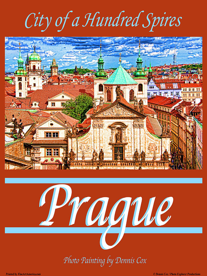 Prague Travel Poster Photograph by Dennis Cox Photo Explorer