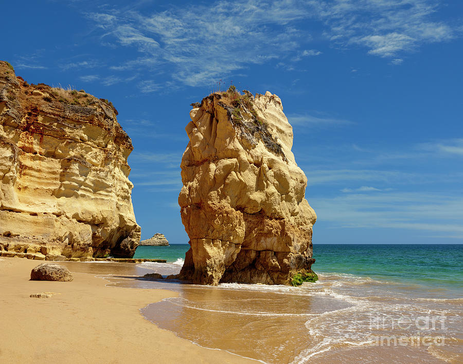 Praia da Rocha sea stack, Portugal Photograph by Mikehoward Photography
