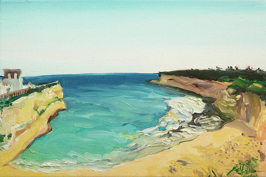Plein Air Painting - Praia Nova Portugal by Joseph Demaree Plein Air Painting - Praia Nova Portugal by Joseph Demaree