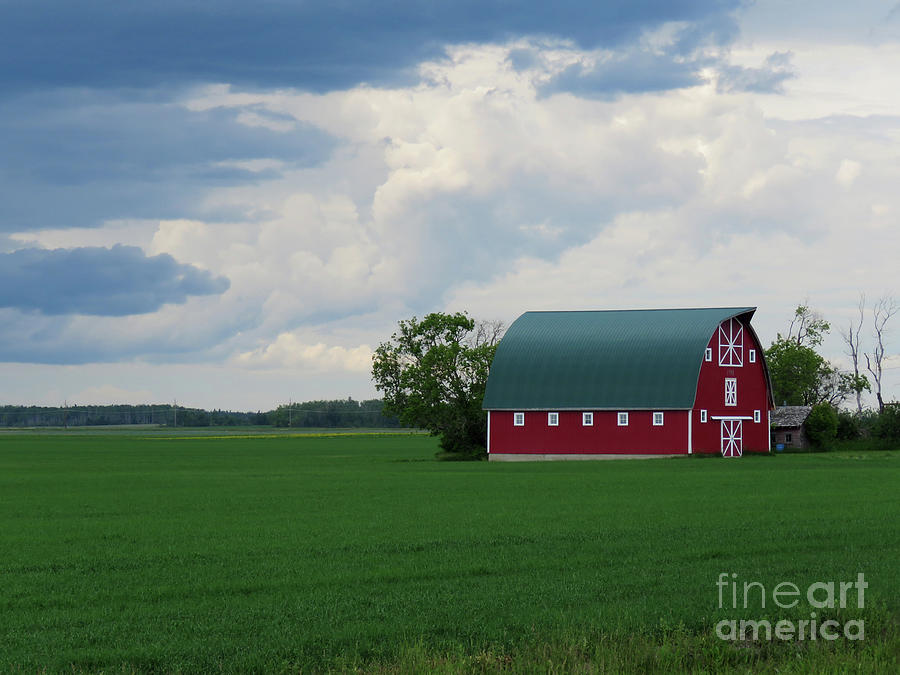 Prairie Barn and Sky Photograph by Mary Mikawoz