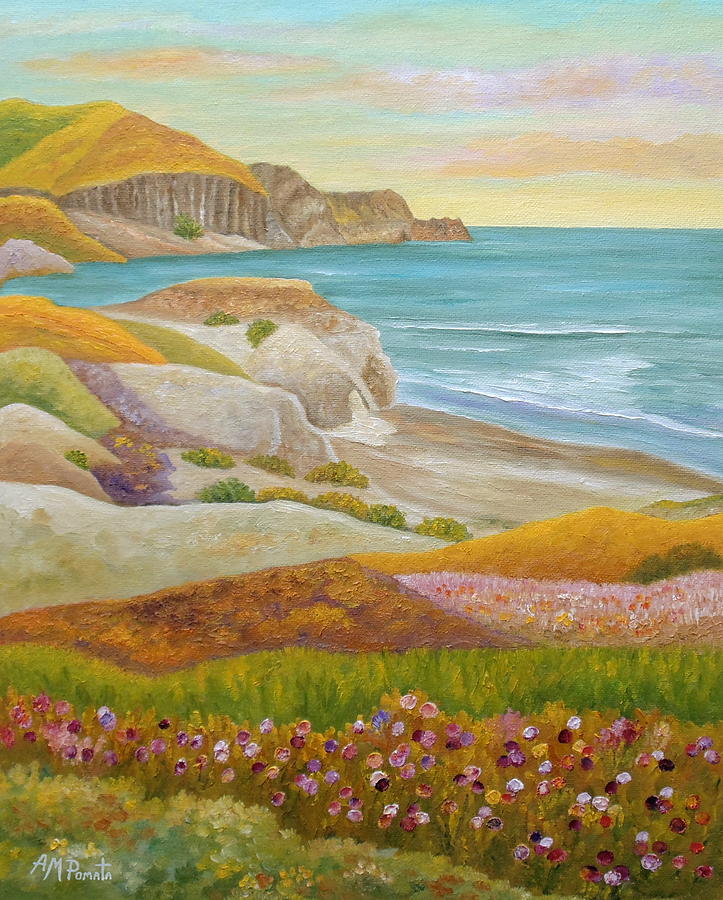 Prairie By The Sea Painting by Angeles M Pomata