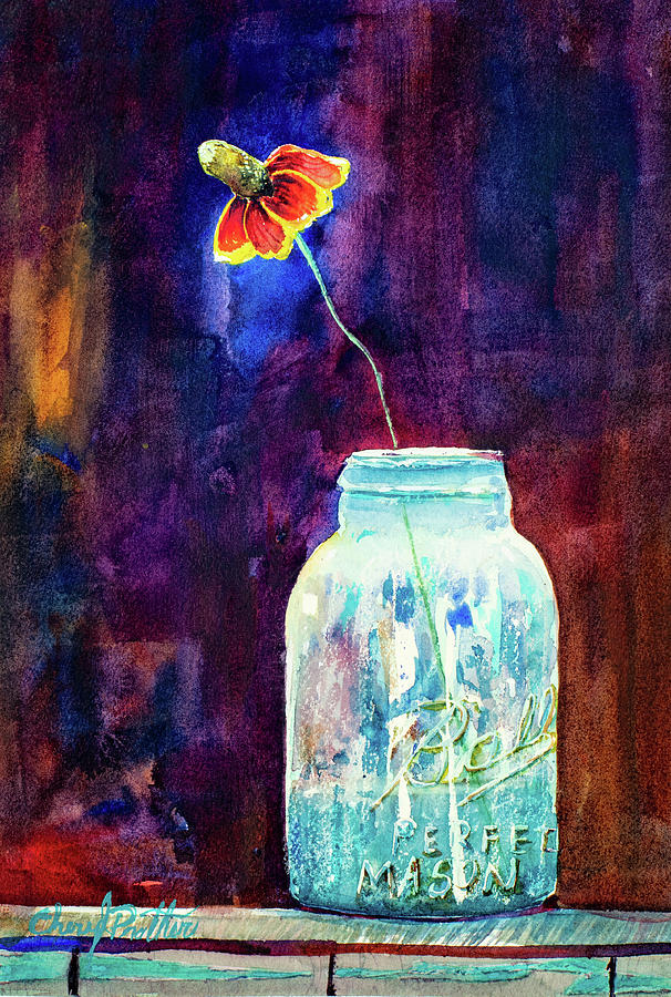 Flower Painting - Prairie  Cone Flower by Cheryl Prather