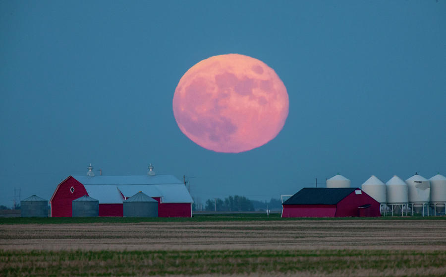 Prairie Full Moon Photograph