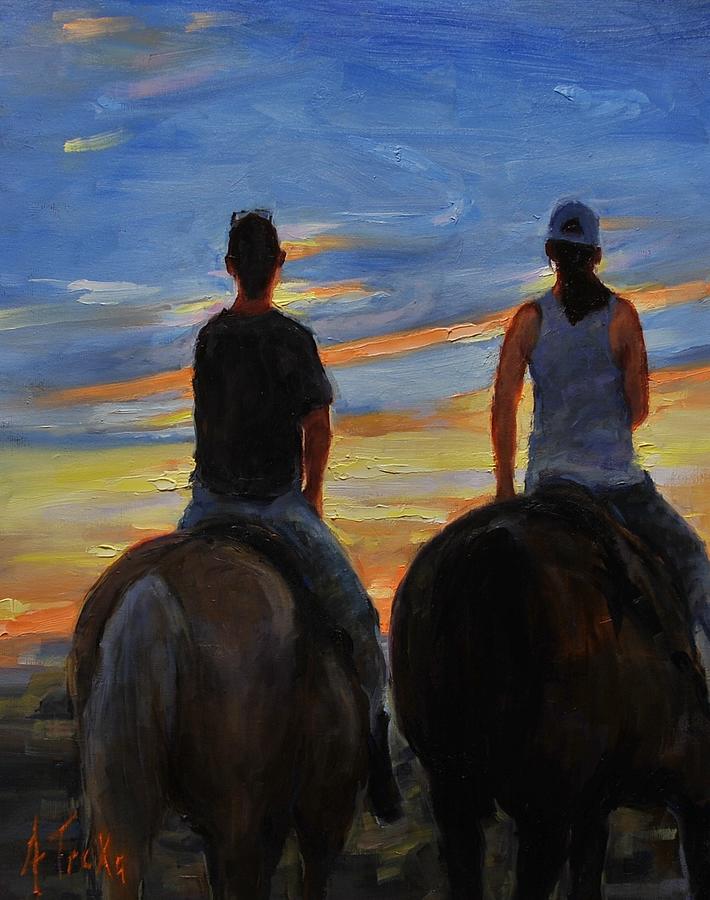 Prairie Girls Painting by Ashlee Trcka