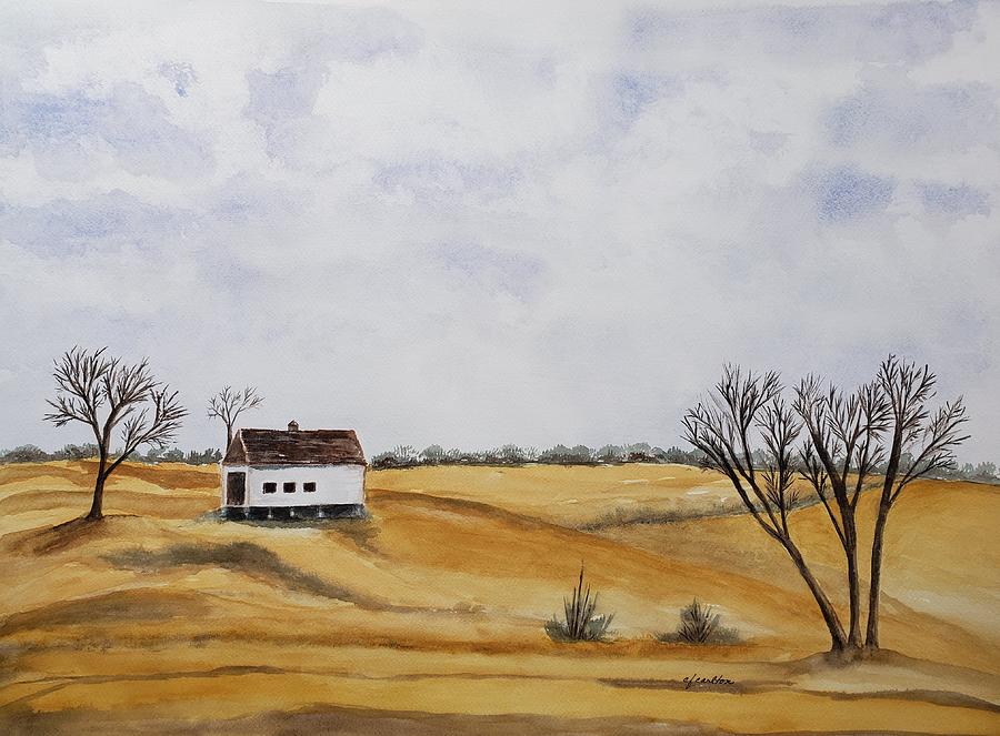 Prairie House - Watercolor Painting by Claudette Carlton