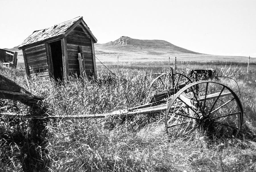 Prairie Outhouse Black and White Photograph by David M Porter - Fine ...