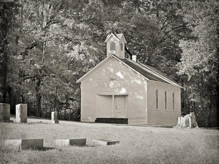 Prairie Ridge Church in Bl. and Wt. Photograph by Carmen Macuga - Fine ...