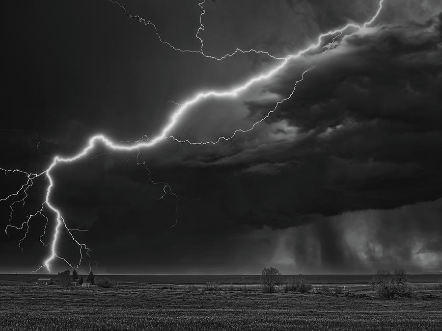Tree Photograph - Prairie Storm by Thomas Hall