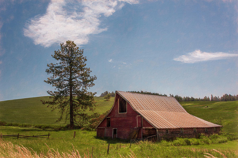 Prairie-Style Barn of The Palouse  Photograph by Douglas Wielfaert