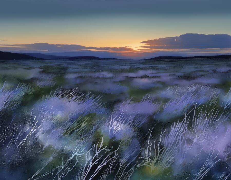 Prairie Sunrise Digital Art by Eris And AI