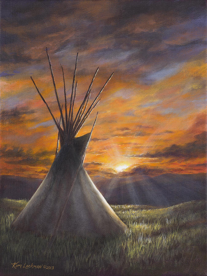 Prairie Sunset Painting by Kim Lockman