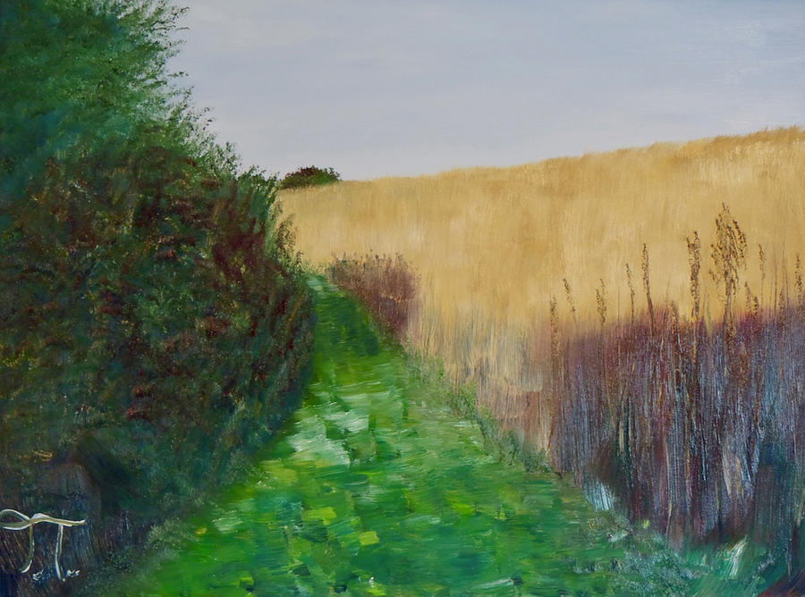Prairie Trail at Kent Park Painting by Troy Thomas