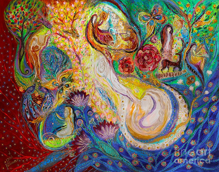 Praise him with the tambourine and dance III Painting by Elena Kotliarker