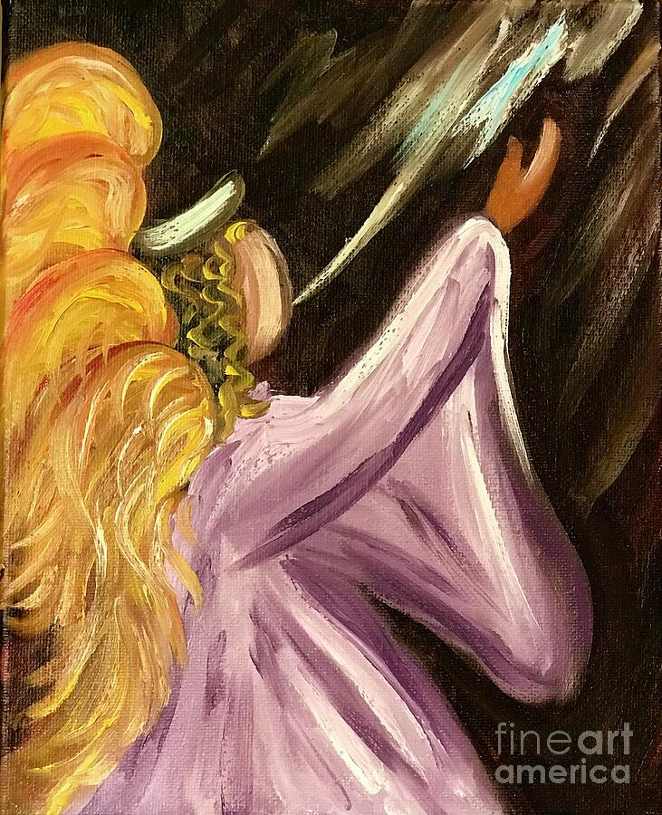 Praising Angel Painting by Sherrell Rodgers