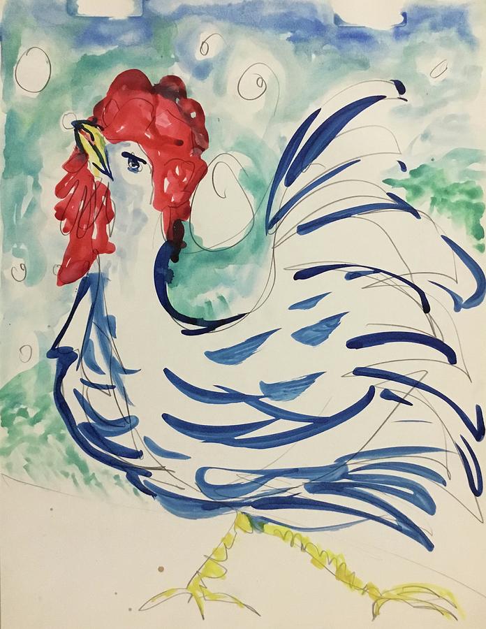 Prancing Rooster Painting by Ricardo Penalver deceased