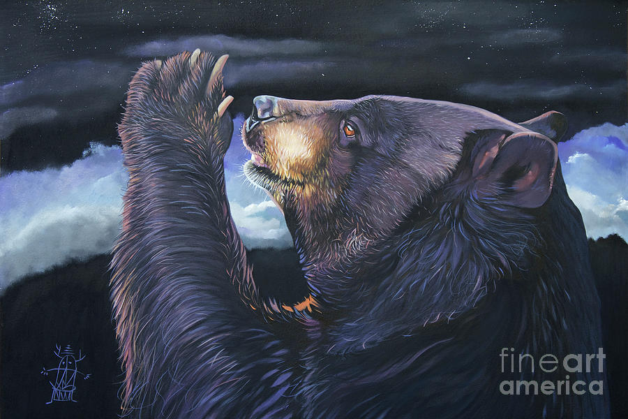 Prayer for the Bears Painting by J W Baker