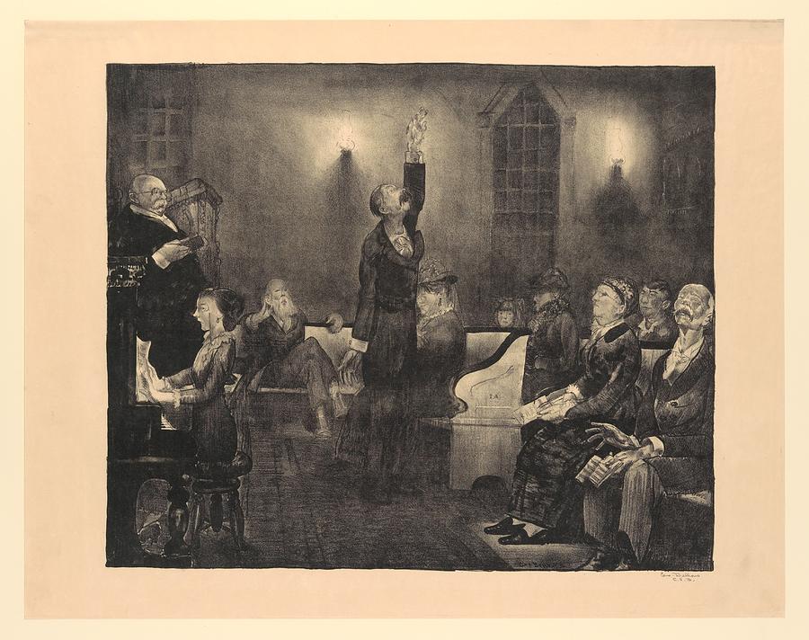 Prayer Meeting, Second Stone George Bellows  Painting by MotionAge Designs