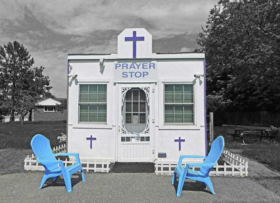 Prayer Stop2 Silver Spring Md Bw Photograph