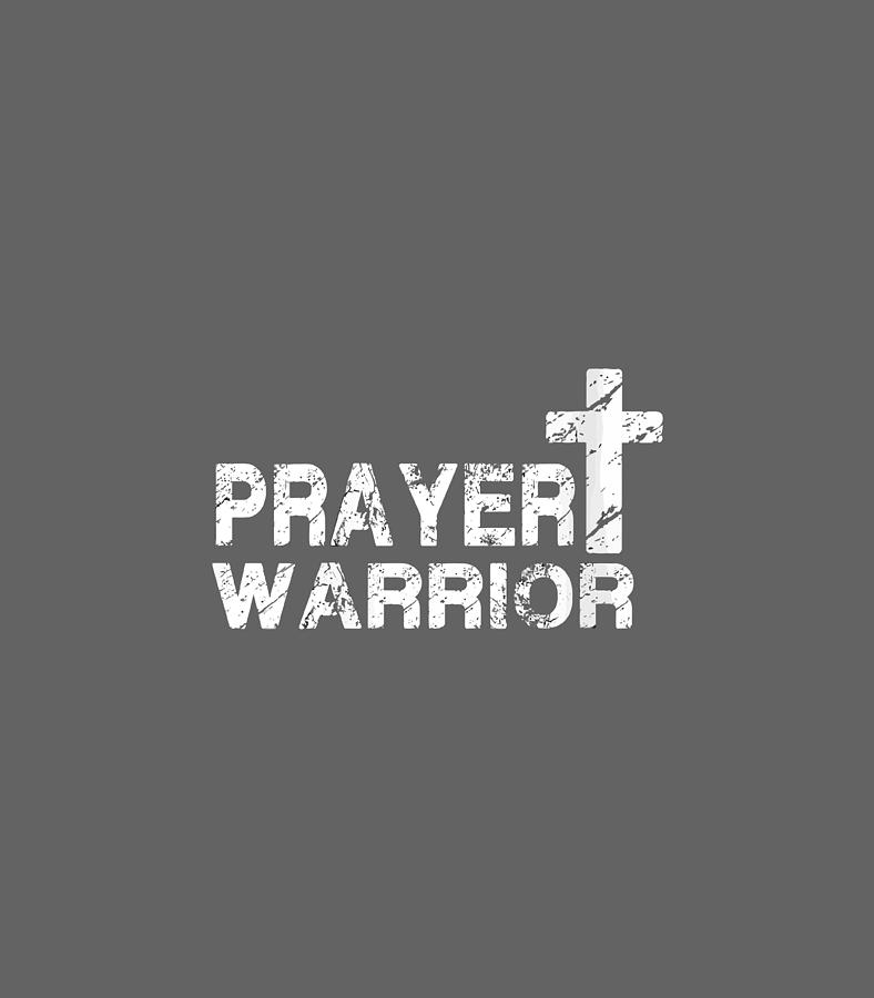 Prayer Warrior Christian Faith Distressed Cross Silhouette Digital Art ...