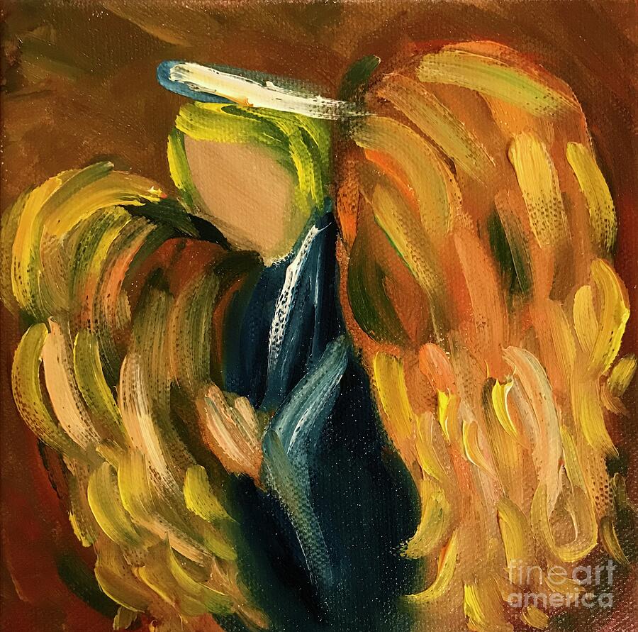 Praying Angel Painting by Sherrell Rodgers