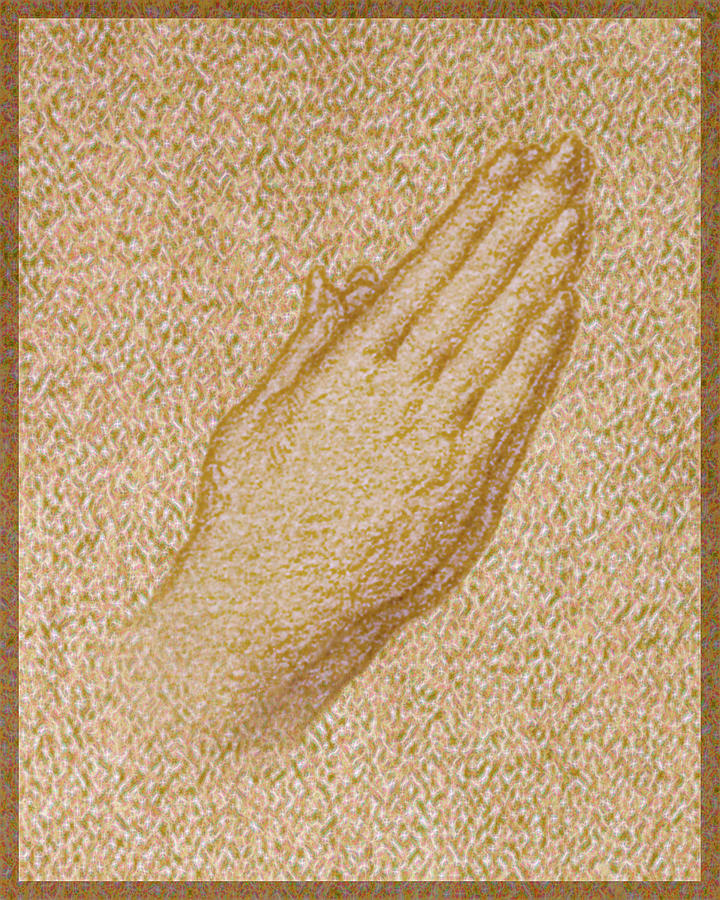 Praying hands Mixed Media by One Heart Abbey