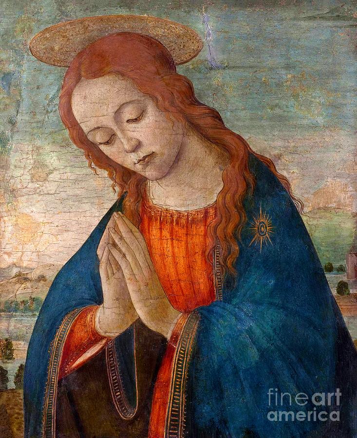 Praying Madonna Painting by Sandro Botticelli