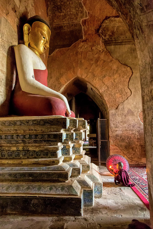 Praying to Buddha Photograph by Lindley Johnson
