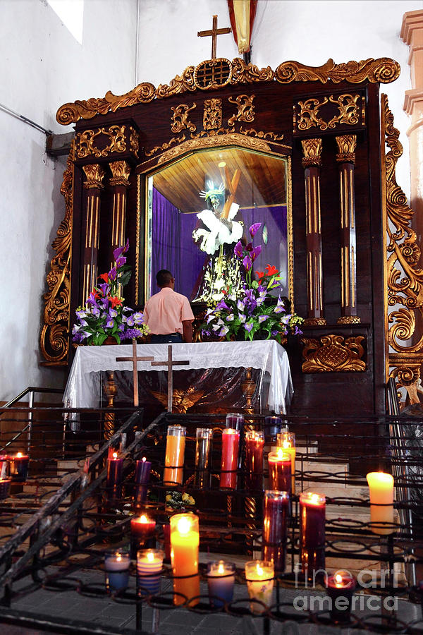 Praying to the Black Christ Portobelo Panama Photograph by James Brunker
