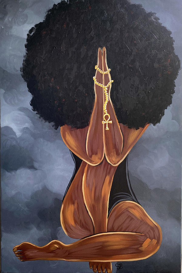 Praying Woman Painting by Shanitra Dunn - Fine Art America