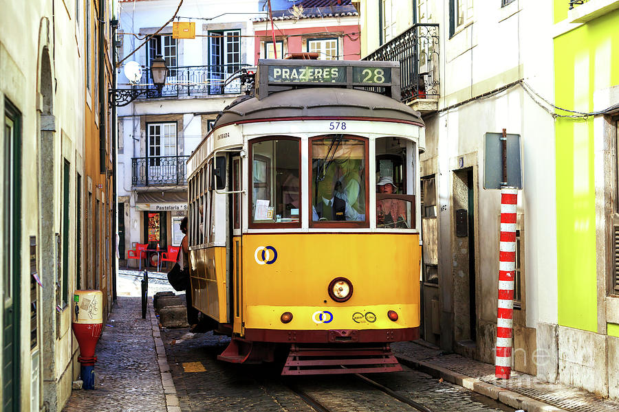 Prazeres Tram in Lisbon Photograph by John Rizzuto