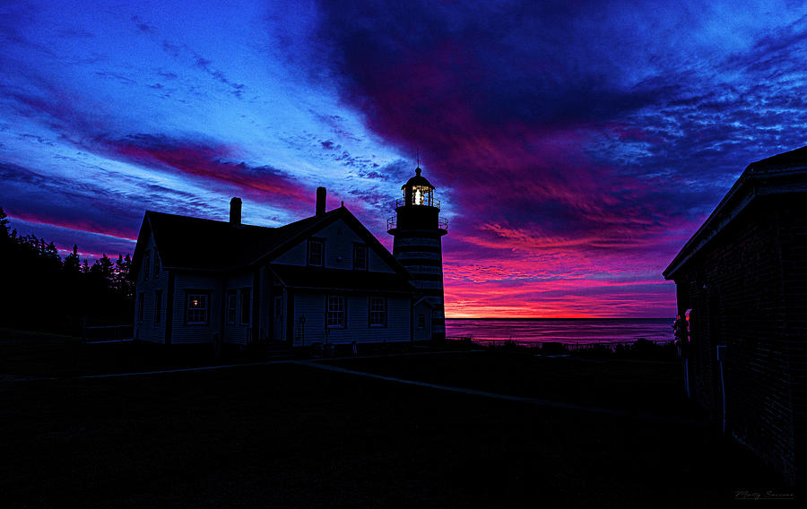 Pre Dawn Light At Easternmost West Quoddy Head Lighthouse 3 Photograph by Marty Saccone