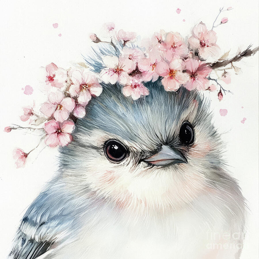 Precious Bluebird Painting by Tina LeCour Precious Bluebird Painting by Tina LeCour