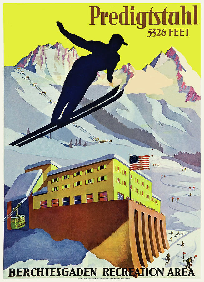 Predigtstuhl Ski Jump Digital Art by Long Shot