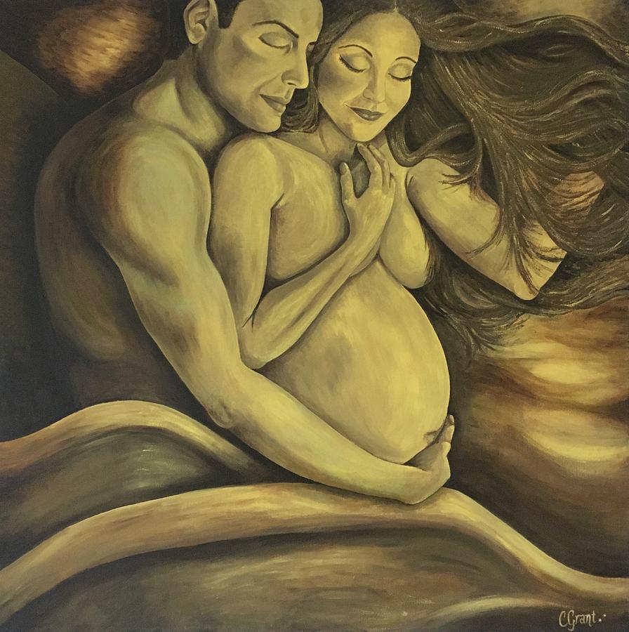 Pregnant Bliss Painting by Caroline Grant pic pic