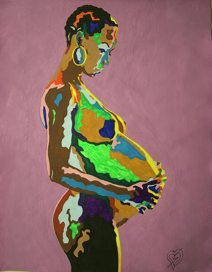 Nude pregnant ebony
