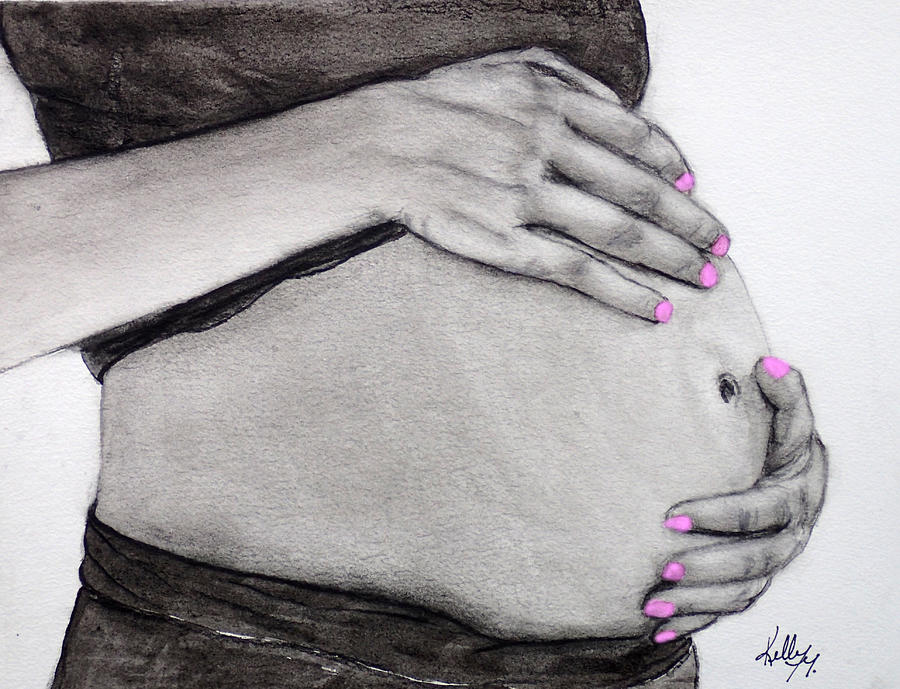 Pregnant Mama Painting by Kelly Mills
