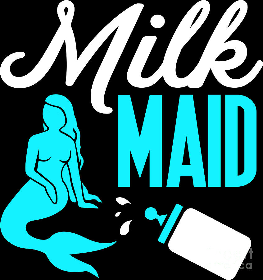 Pregnancy Announcement Digital Art - Pregnant Shirt Milk Maid Pregnancy Gift Tee by Haselshirt