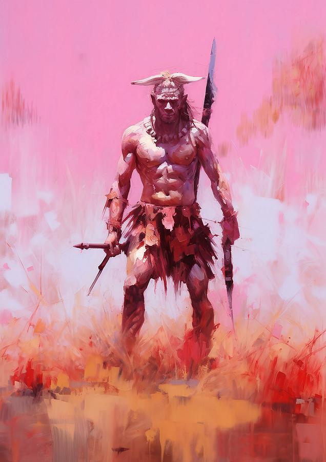 Prehistoric Warrior Digital Art by Caito Junqueira