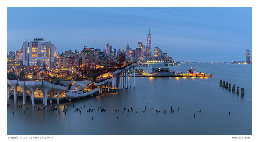 Prelude To A Blue Hour Panorama Original The Signature Series Photograph by Angelo Marcialis