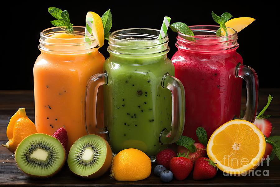 Juice Painting - premium Healthy fruit and vegetable smoothies by N Akkash