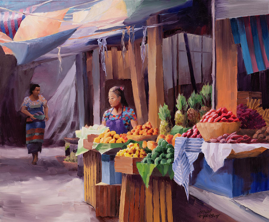 Preparing for the Market Painting by Jordan Henderson