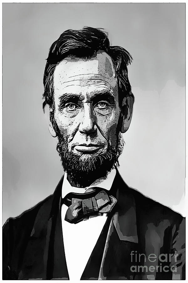 Pres. Abraham Lincoln Digital Art by Gary Keesler
