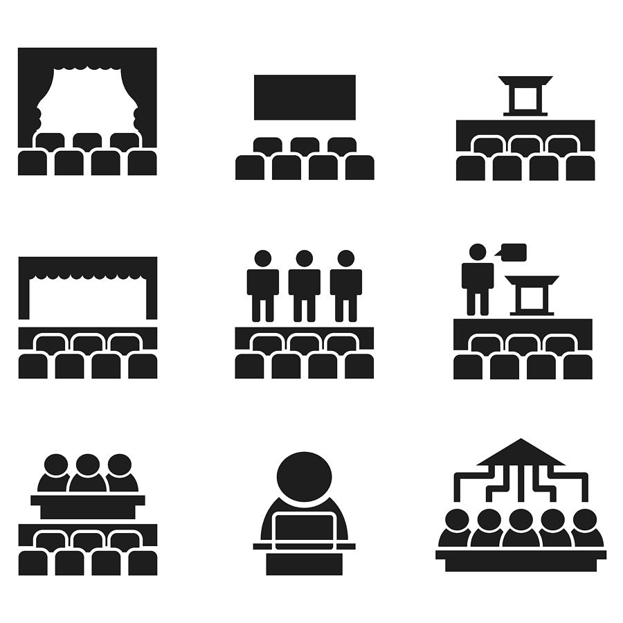 Presentation icons Drawing by DivVector