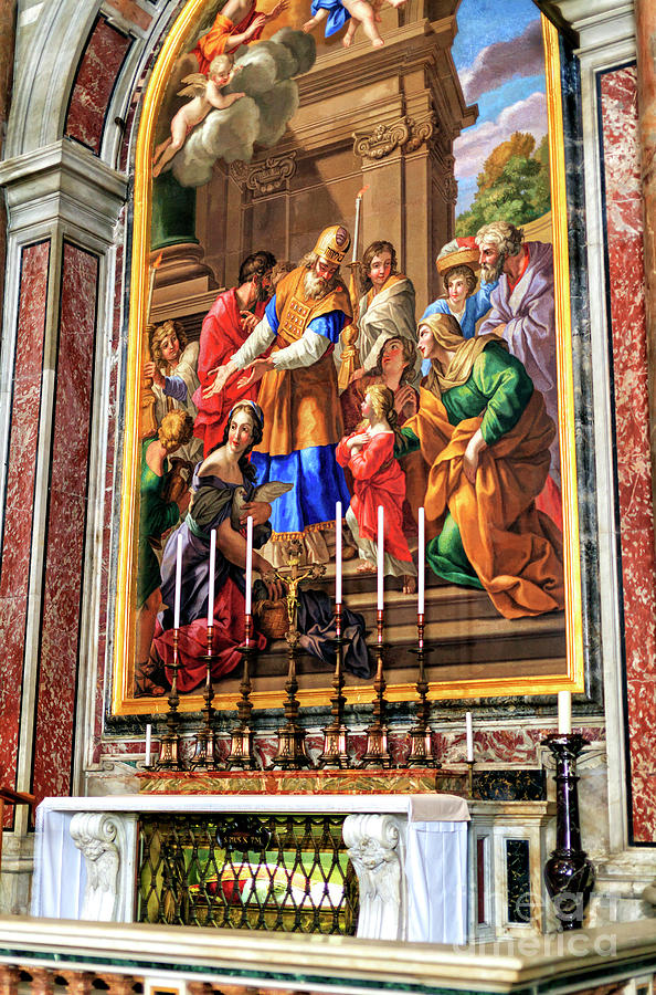 Presentation of the Virgin Mary at Saint Peters Basilica at Vatican City Photograph by John Rizzuto